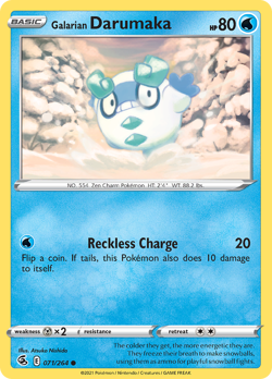 Galarian Darumaka 071/264 Common Fusion Strike Pokemon NM - Image 1