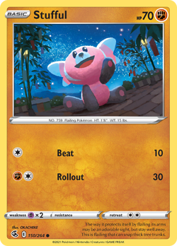 Stufful 150/264 Common Fusion Strike Pokemon NM - Image 1