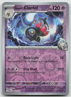 Steven's Claydol 084/182 Uncommon Destined Rivals Pokemon Reverse Holo NM - Image 1