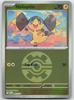Helioptile (Quick Ball) 063/217 Common Ascended Heroes Pokemon Reverse Holo NM - Image 1