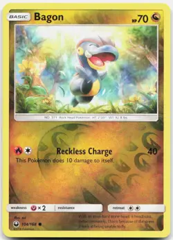 Bagon 104/168 Common Celestial Storm Pokemon Reverse Holo DMG - Image 1