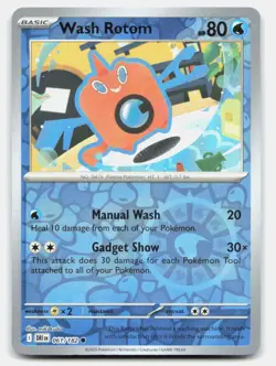 Wash Rotom 061/182 Common Destined Rivals Pokemon Reverse Holo NM - Image 1