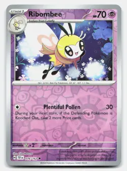 Ribombee 076/162 Uncommon Temporal Forces Pokemon Reverse Holo NM - Image 1