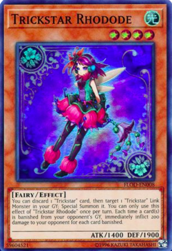 1X NM Trickstar Rhodode - FLOD-EN008 - Super Rare Unlimited Edition yugioh - Image 1