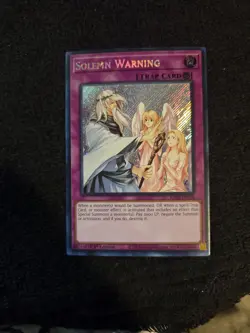 1X NM Solemn Warning - RA02-EN078 - Secret Rare 1st Edition - Image 1