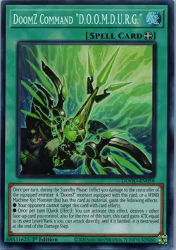 DoomZ Command "D.O.O.M.D.U.R.G." 1st Edition Super Rare Doom of Dimensions DOOD- - Image 1