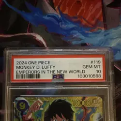 Namco Monkey D. Luffy Secret Rare Foil OP09-119 EN PSA 10 - Image 2
