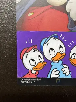 Disney Lorcana Pete Enchanted Signed Auto Sketch Card - Hedvig Haggman Sund - Image 2