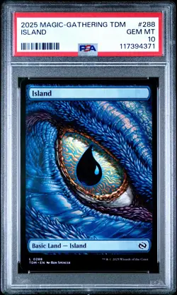 2025 Magic The Gathering Tarkir: Dragonstorm #288 Island PSA 10 - Image 1