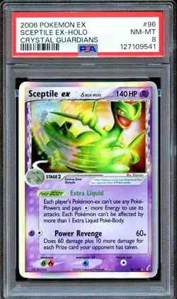 PSA 8 Sceptile 96/100 EX Crystal Guardians Pokemon Card Holo NEAR MINT - Image 1