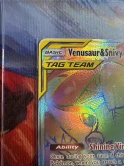 Pokemon Venusaur & Snivy GX Tag Team Rainbow Holo Card 249/236 Cosmic Eclipse - Image 2