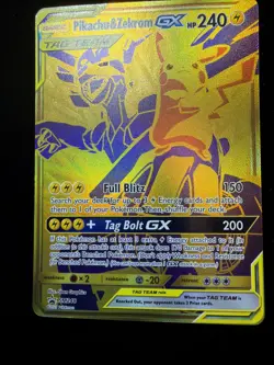 Pokemon TCG Pikachu & Zekrom GX Sun & Moon SM248 Holo Promo Card MP - Image 1