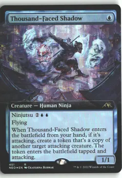 Foil - Thousand-Faced Shadow (Extended Art) - 451 - Kamigawa: Neon Dynasty - LP - Image 1