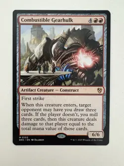Combustible Gearhulk MTG Magic the Gathering Card NM Near Mint DRC - Image 1