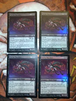 FOIL Faerie Macabre rk post Signed Shadowmoor X4 (Playset) Magic the Gathering - Image 1