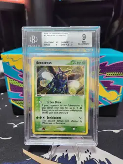 BECKETT 9 Heracross 7/101 Hidden Legends EX Pokemon Card Holo MINT - Image 1