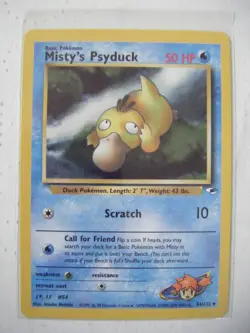 Pokemon TCG Misty's Psyduck Uncommon Unlimited Gym Heroes 054/132 - Image 1