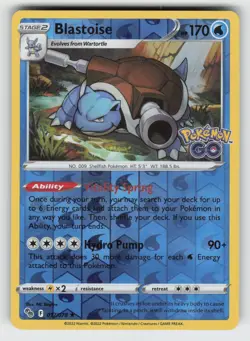 Blastoise 017/078 Reverse Holo Pokemon GO NM - Image 1