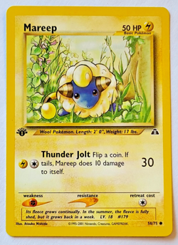 Pokemon TCG: Mareep Neo Discovery #58/75 1st Edition VLP-NM - Image 1