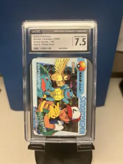 Ash’s Pokemon Bandai Carddass Anime Series Prism holo CGC 7.5 - Image 1