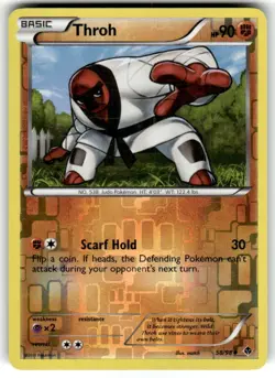Emerging Powers Pokemon TCG Throh 58/98 Reverse Holo NM Common - Image 1