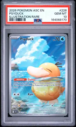 2026 Pokemon Asc En-Ascended Heroes #226 Psyduck Illustration Rare PSA 10 - Image 1