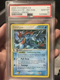 Pokemon Feraligatr EX Unseen Forces Reverse Holo Rare #4 PSA 10 Gem Mint - Image 1