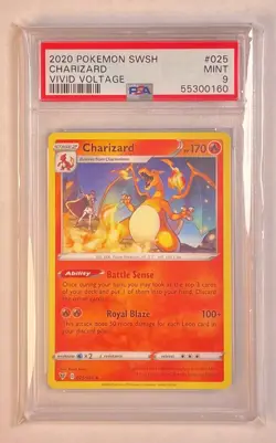 Charizard Holo PSA 9 025/185 Sword & Shield Vivid Voltage English - Image 1