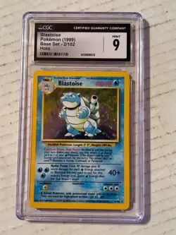 1999 Pokemon Base Set Holo Blastoise #2 CGC 9 - Image 1