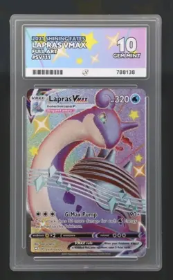 Pokemon Ace 10 Perfect Subgrades Lapras VMAX SV111/SV122 Holo Shining Fates - Image 1
