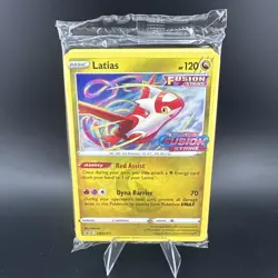 SEALED Pokemon Fusion Strike Prerelease Latias Black Star Promo Pack SWSH171 - Image 1