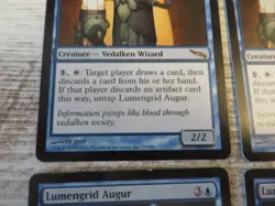 4x Lumengrid Augur - Mirrodin - NM/EX - 3x English 1x German - MTG - Image 2