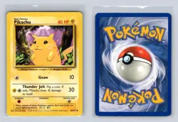 Pikachu 58/102 Common Base Set Unlimited Pokemon MODERATELY PLAYED - Image 3