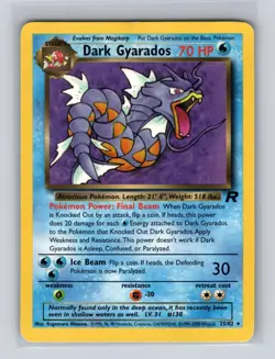 Dark Gyarados 25/82 Rare Team Rocket Unlimited Pokemon MODERATELY PLAYED - Image 1