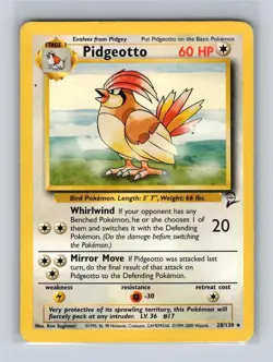 Pidgeotto 28/130 Rare Base Set 2 Pokemon HEAVILY PLAYED - Image 1