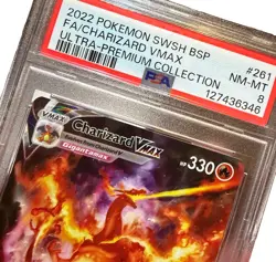 2022 POKEMON SWSH BSP FA/CHARIZARD VMAX ULTRA-PREM COLL. PSA 8 ! - Image 3