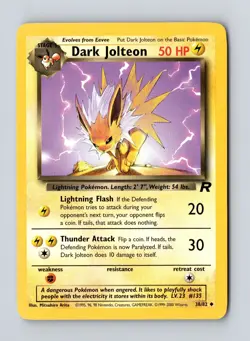 Dark Jolteon 38/82 Uncommon Team Rocket Pokemon Moderately Played - Image 1