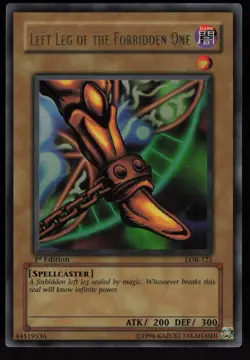 Left Leg of the Forbidden One LOB-121 WAVY 1st Edition YU-GI-OH - Image 1