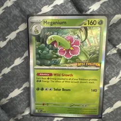 Meganium Mega Evolution Stamped Build and Battle Promo 001 Pokemon IN HAND NEW - Image 1