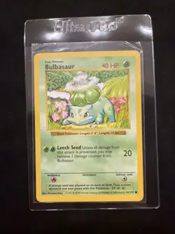 Pokemon TCG Bulbasaur Base Set, Shadowless Common Card 44/102 MP - Image 1