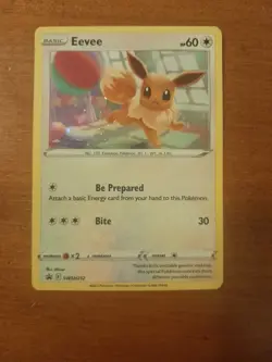 Eevee SWSH212 Holo Sword Shield Cosmos Black Star Promo Pokemon TCG - Image 1