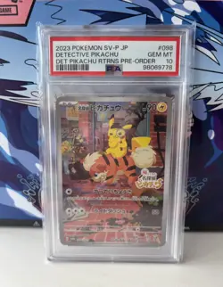 🌎 🚚 PSA 10 Detective Pikachu Returns Japanese Promo Card 098/Sv-p Pokemon TCG - Image 1
