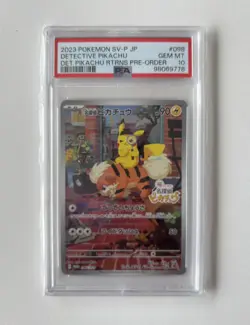 🌎 🚚 PSA 10 Detective Pikachu Returns Japanese Promo Card 098/Sv-p Pokemon TCG - Image 3