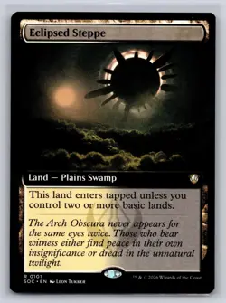 Eclipsed Steppe (Extended Art) 101 Commander: Secrets of Strixhaven MTG NM - Image 1