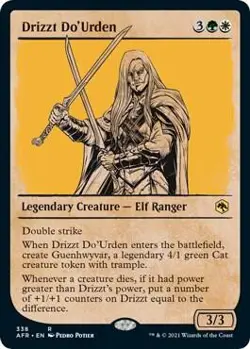 Drizzt Do'Urden (Showcase) R Foil Adventures in the Forgotten Realms 338 NM - Image 1