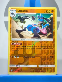 Lucario 117/236 Reverse Holo - Sun & Moon: Unified Minds - Pokemon TCG Giratina - Image 3