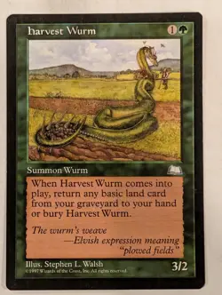 Harvest Wurm - Weatherlight - Magic the Gathering MTG Nice! - Image 1