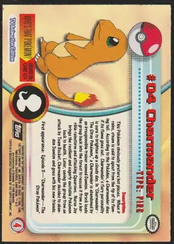 topps Pokemon TV Animation Edition Series 1 Holo Foil #04 Charmander #4 - Image 2