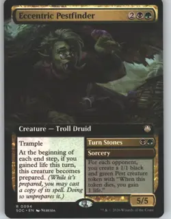 Eccentric Pestfinder (Extended Art) 94 Commander: Secrets of Strixhaven MTG NM - Image 1