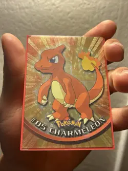 1999 Topps Pokemon Charmeleon Holo Foil #05, TV Animation Ed. Black Topps Logo - Image 4
